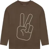 Minymo T-shirt LS chocolate chip (2502) 122