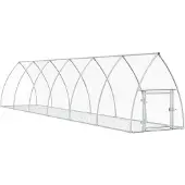 vidaXL Hasenstall Silbern 105x600x120 cm Verzinkter Stahl