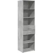vidaXL Highboard Betongrau 50x42,5x185 cm Holzwerkstoff