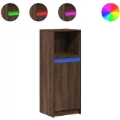 vidaXL LED-Sideboard Braun Eichen-Optik 38x34x100 cm Holzwerkstoff