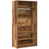 vidaXL Kleiderschrank Altholz-Optik 100x50x200 cm Holzwerkstoff