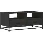 vidaXL Couchtisch Schwarz 100x50x45 cm Holzwerkstoff und Metall