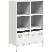 vidaXL Highboard Weiß 68x39x103,5 cm Stahl
