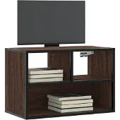 vidaXL TV-Schrank Braun Eiche 60x31x39,5 cm Holzwerkstoff und Metall