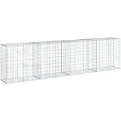 vidaXL Gabione mit Deckel 400x50x100 cm Verzinktes Eisen