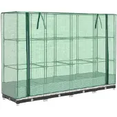 vidaXL Hochbeet mit Gewächshaus-Aufsatz Rattan-Optik 160x40x123 cm