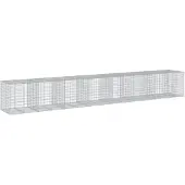 vidaXL Gabione mit Deckel 750x100x100 cm Verzinktes Eisen