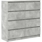 vidaXL Sideboard Betongrau 100x35x99 cm Holzwerkstoff