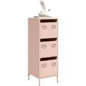 vidaXL Highboard Rosa 39x35x103,5 cm Stahl