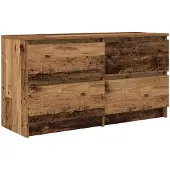 vidaXL TV-Schrank Altholz-Optik 100x35x54 cm Holzwerkstoff