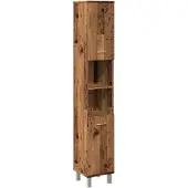 vidaXL Badschrank Altholz-Optik 30x30x179 cm Holzwerkstoff