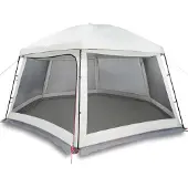 vidaXL Poolzelt mit abnehmbarem Überzelt Netzwänden Grau 512x458cm