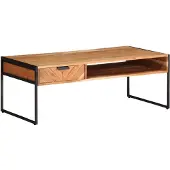 vidaXL Couchtisch 110x55x40 cm Massivholz Akazie