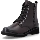 Remonte Schnürstiefelette , Damen, Gr. 43, braun (dunkelbraun), Leder, Schuhe Schnürstiefelette, Blockabsatz, Stiefelette, Schnürboots, im modischen Used Look