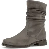 Gabor Stiefelette , Damen, Gr. 40, taupe, Veloursleder, unifarben, Schuhe Stiefelette, Blockabsatz, Kurzstiefel mit Innenreißverschluss, G-Weite