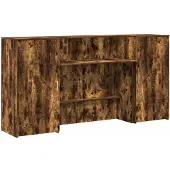 vidaXL Empfangstheke Räuchereiche 200x50x103,5 cm Holzwerkstoff