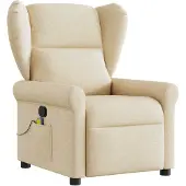 vidaXL Massagesessel Creme Stoff