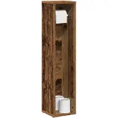 VD Home Furnishing Badezimmerschrank mit Rollenhalter Altholz 20,5x20x90 cm