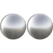 vidaXL Gebürsteter Ball 2 stk. Ø 15 cm Silber Edelstahl 201