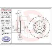 Brembo Bremsscheibe 09.D210.11, vorne, belüftet, hochkarbonisiert, 1 Stück