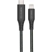 Terratec CHARGE CL2, 2 m, USB C, Lightning, Männlich, Männlich, Schwarz