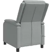 vidaXL Massage Relaxsessel Hellgrau Stoff