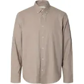 Selected "SLMREGCOLE JAY MELANGE LS SHIRT NOOS" Baumwolle, regular fit