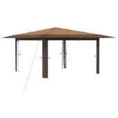 vidaXL Pavillon ohne Seitenwand 4 x 4 m Beige und Braun