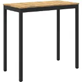 Syfax Gartenbar-Tisch Weiß und Schwarz 108,5 x 55 x 105 cm