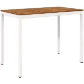 vidaXL Gartenbar-Tisch Natürlich und Weiß 141 x 80,5 x 105 cm