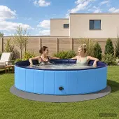 Syfax Pool Bodenschutzmatte 16 stk. Ø 235 cm Rund EVA-Schaum Grau