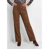 Goldner Hose VERA in Veloursleder-Optik in camel | Gr.: 52