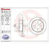 Brembo Bremsscheibe 08a11410 262mm 10mm für HYUNDAI (BEIJING) KIA