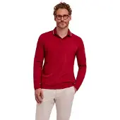 Falke Herren Polo Shirt, XXL, Rot, Baumwolle