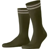 Falke Dynamic Wool Unisex Socken, 42-43, Grün, Streifen, Schurwolle