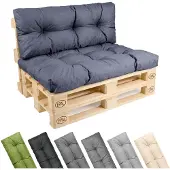 Garronda Palettenkissen Set 2-teilig wasserabweisend UV- & Wasserfest Palettensofa GD-0252 Marineblau