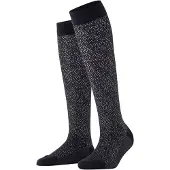 Falke Snow Glitter Damen Kniestrümpfe dark navy (6370) 39-42