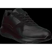 Ecco Sneaker "VALERIE", Damen, Gr. 40, Textil, schwarz, Leder, Schuhe Sneaker, Schnürschuh, Halbschuh mit waterproof-Ausstattung