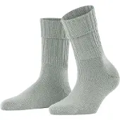 Falke Striggings Rib Damen Bootsocken, 39-42, Grau, Uni,Rippe, Schurwolle
