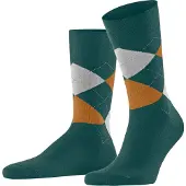 Falke Sensitive Argyle Herren Socken, 43-46, Blau, Argyle,Mehrfarbig,Geometrisch, Baumwolle