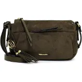 Tamaris Umhängetasche "Umhängetasche TAS Mareike", Damen, Gr. B/H/T: 23cm x 16cm x 8cm 0, grün (oliv 960), Polyester, Taschen Umhängetasche