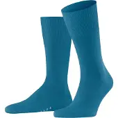 Falke Airport Herren Socken, 43-44, Blau, Uni, Schurwolle