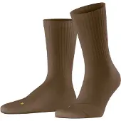 Falke Run Rib Crew Unisex Socken, 42-43, Braun, Rippe, Baumwolle