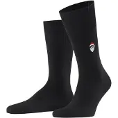 Falke Airport Santa Claus Herren Socken, 39-40, Schwarz, Uni, Schurwolle