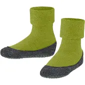 Falke Cosyshoe Minis Kinder Hausschuhe, 23-24, Grün, Uni, Schurwolle