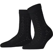 Falke Softmerino Special Edition Damen Socken, 35-38, Schwarz, AnderesMuster,Struktur,AnderesMuster, Schurwolle