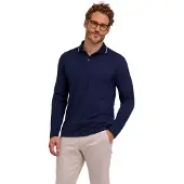 Falke Herren Polo Shirt, M, Blau, Baumwolle
