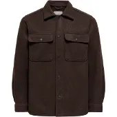 Only & Sons Sash Woll Überhemd Herren XXL