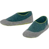 Falke Cosyshoe Kinder Hausschuhe, 23-24, Grün, Uni, Schurwolle