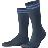 Falke Dynamic Wool Unisex Socken, 44-45, Blau, Streifen, Schurwolle